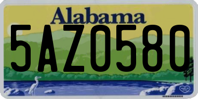 AL license plate 5AZ0580