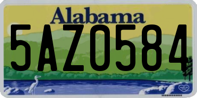 AL license plate 5AZ0584
