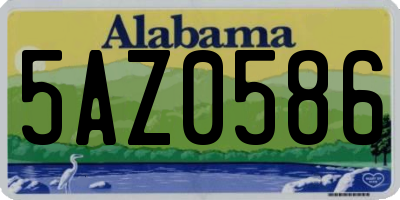 AL license plate 5AZ0586