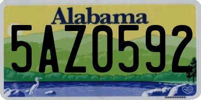 AL license plate 5AZ0592