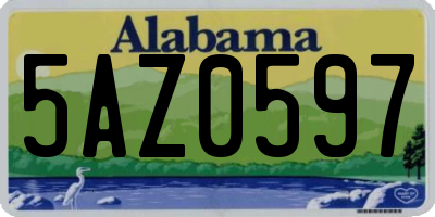 AL license plate 5AZ0597