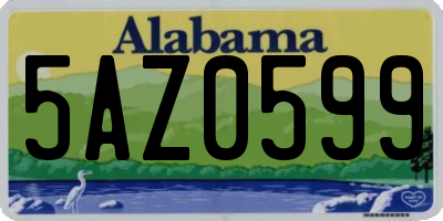 AL license plate 5AZ0599