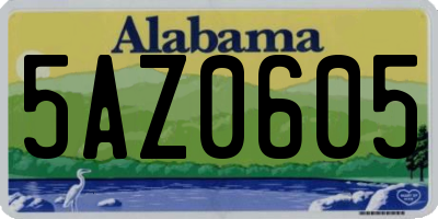 AL license plate 5AZ0605