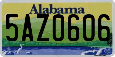 AL license plate 5AZ0606