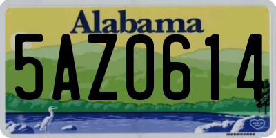 AL license plate 5AZ0614