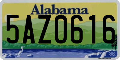 AL license plate 5AZ0616