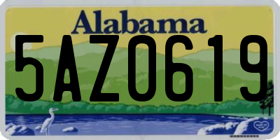 AL license plate 5AZ0619