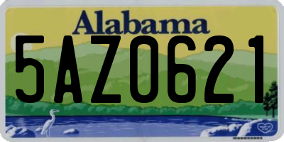 AL license plate 5AZ0621