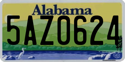 AL license plate 5AZ0624
