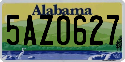 AL license plate 5AZ0627