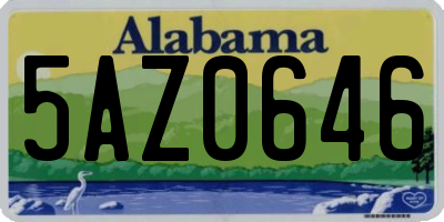 AL license plate 5AZ0646