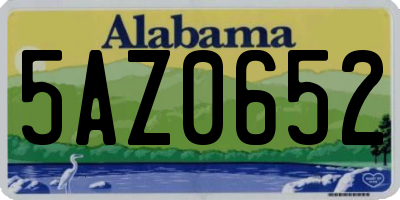 AL license plate 5AZ0652