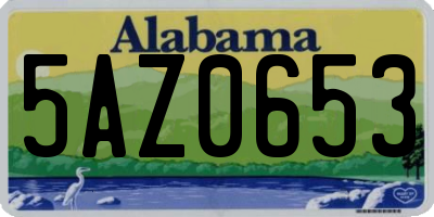 AL license plate 5AZ0653