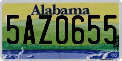AL license plate 5AZ0655