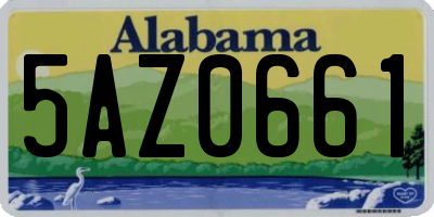 AL license plate 5AZ0661