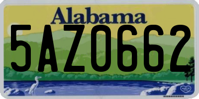 AL license plate 5AZ0662