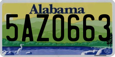 AL license plate 5AZ0663