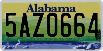 AL license plate 5AZ0664