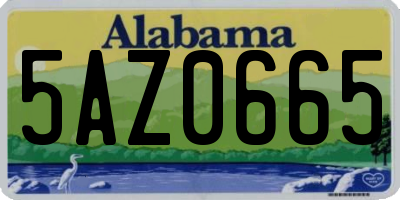 AL license plate 5AZ0665
