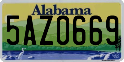 AL license plate 5AZ0669