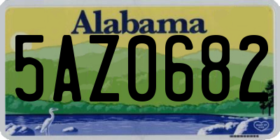 AL license plate 5AZ0682