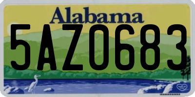 AL license plate 5AZ0683