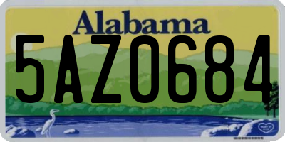 AL license plate 5AZ0684