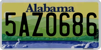 AL license plate 5AZ0686