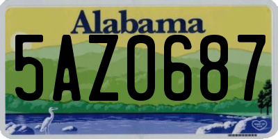 AL license plate 5AZ0687