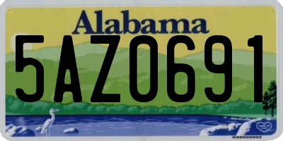 AL license plate 5AZ0691