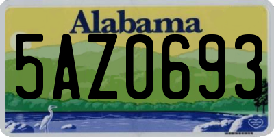 AL license plate 5AZ0693