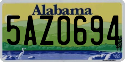 AL license plate 5AZ0694