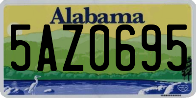 AL license plate 5AZ0695