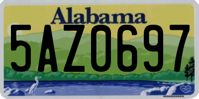 AL license plate 5AZ0697