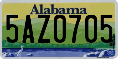 AL license plate 5AZ0705