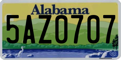 AL license plate 5AZ0707