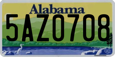 AL license plate 5AZ0708