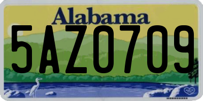 AL license plate 5AZ0709