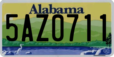 AL license plate 5AZ0711