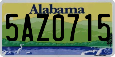 AL license plate 5AZ0715
