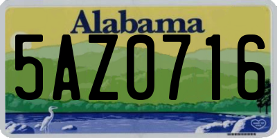 AL license plate 5AZ0716