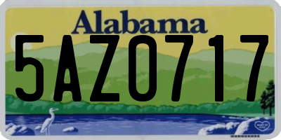 AL license plate 5AZ0717