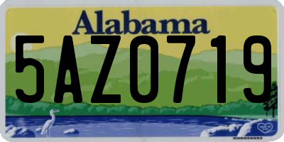 AL license plate 5AZ0719