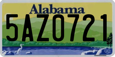 AL license plate 5AZ0721