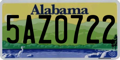 AL license plate 5AZ0722
