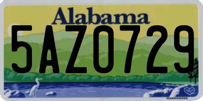 AL license plate 5AZ0729