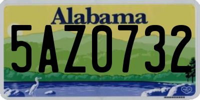 AL license plate 5AZ0732