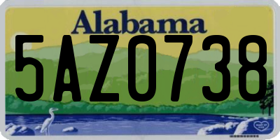AL license plate 5AZ0738