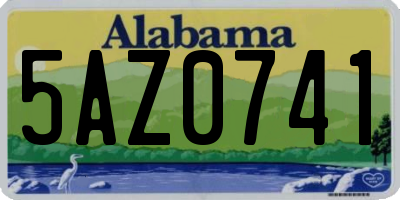 AL license plate 5AZ0741