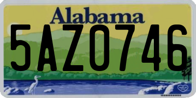 AL license plate 5AZ0746